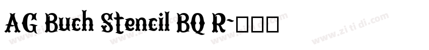 AG Buch Stencil BQ R字体转换